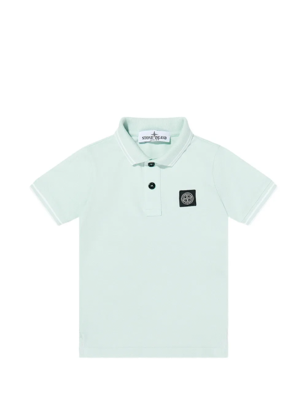 

Поло с нашивкой-логотипом Stone Island Junior, зеленый