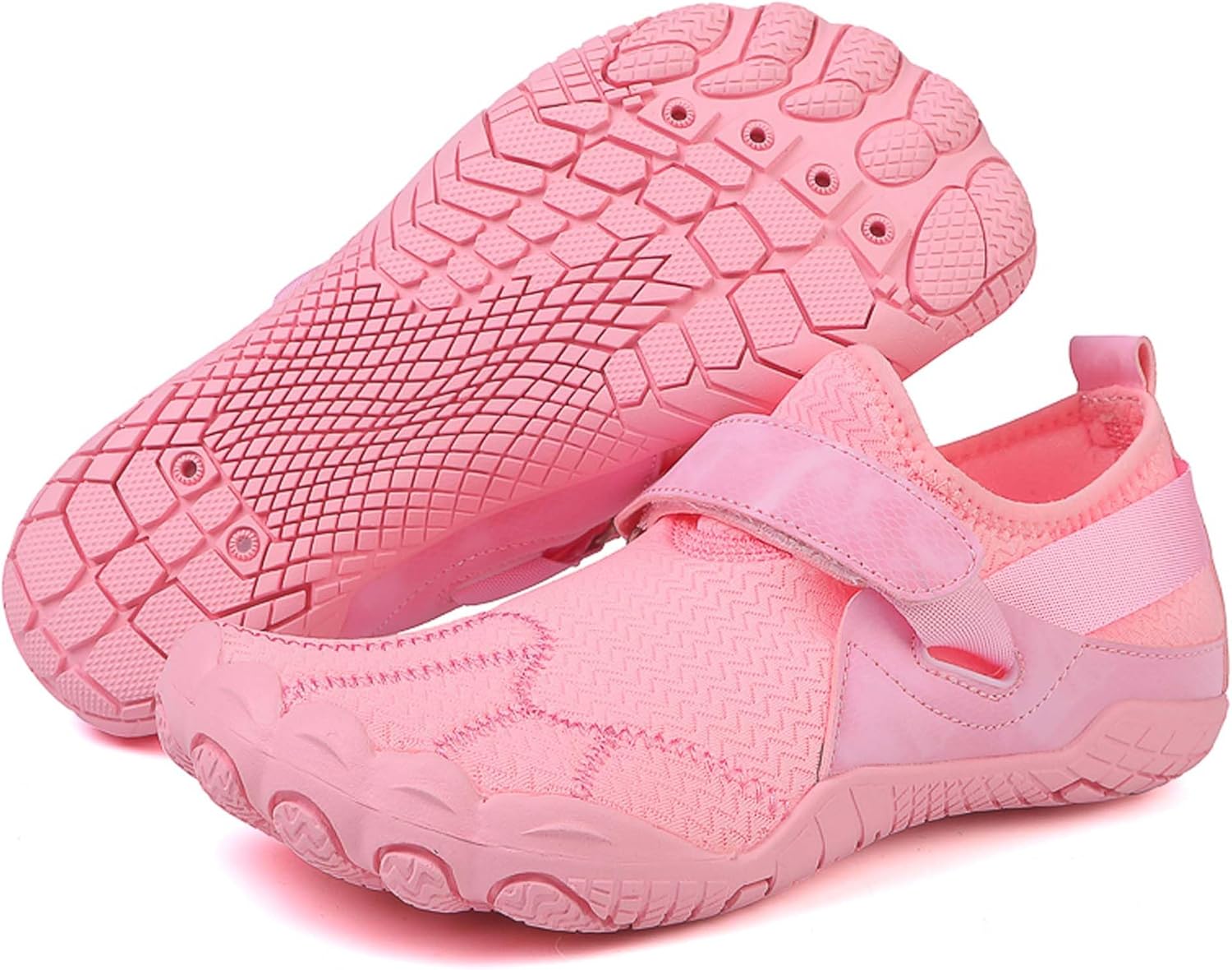 

Женские и мужские водные туфли, дренажная подошва, легкие, дышащие, быстросохнущие сетчатые пляжные туфли, для прогулок, рыбалки, парусного спорта, походов, для дома и улицы, амфибийные кроссовки (для взрослых/детей постарше) Vtiao, розовый