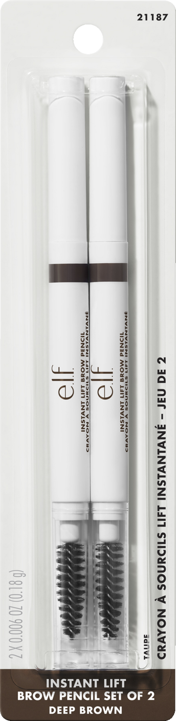 

Карандаш для бровей e.l.f. Cosmetics Instant Lift Brow Pencil Set Deep Brown