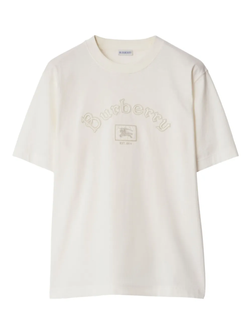 

Футболка с логотипом Equestrian Knight BURBERRY, белый