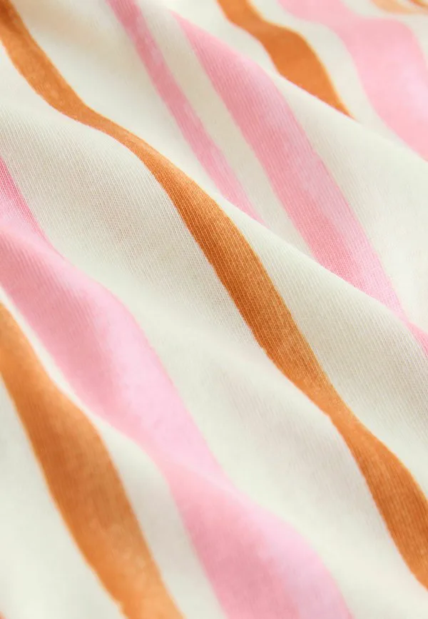 Футболка с принтом Next, Cream Pink Orange Stripe — фото 3
