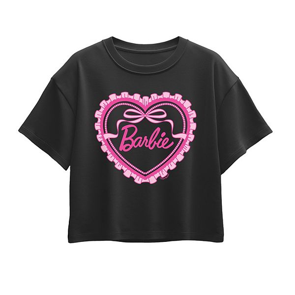

Футболка с бантом и сердцем для девочек 7-16 лет Barbie, Black