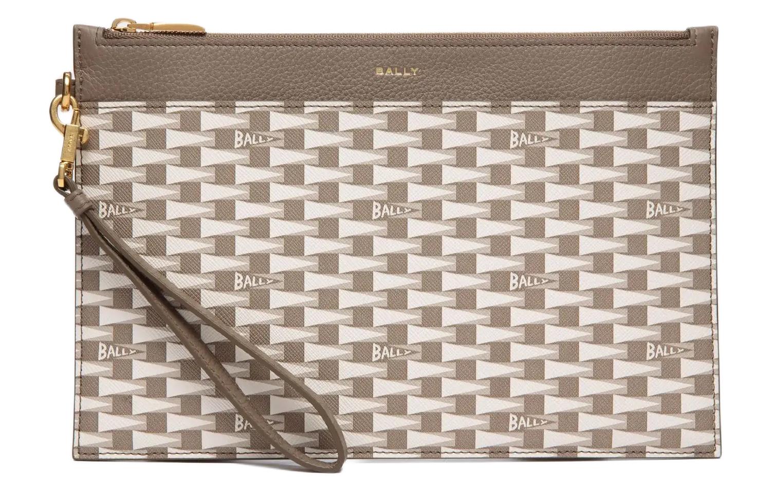 

BALLY Мужской кожаный клатч коричневого цвета