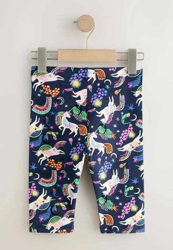 Брюки-легинсы укороченные Next, navy blue unicorn, темно-синий единорог — фото 4