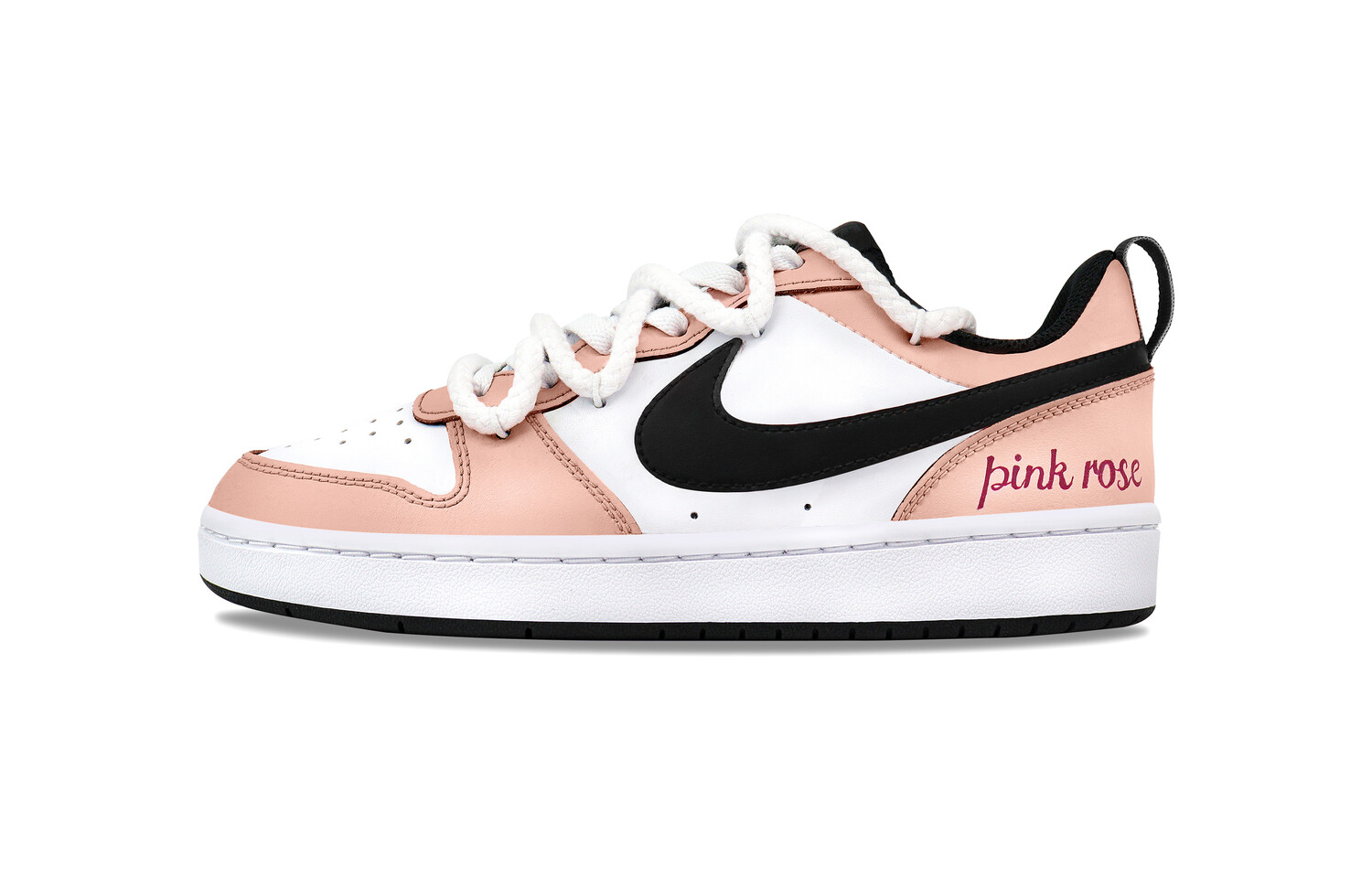 

Кроссовки Nike Court Borough Skateboard Shoes Women's Low-Top Black, белый