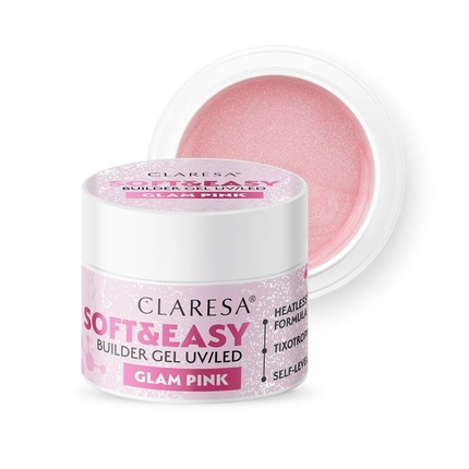 

Строительный гель Soft & Easy Glam Pink 45 г, Claresa