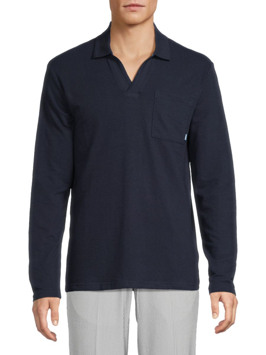 

Рубашка поло из смесового хлопка Scotch & Soda, темно-синий