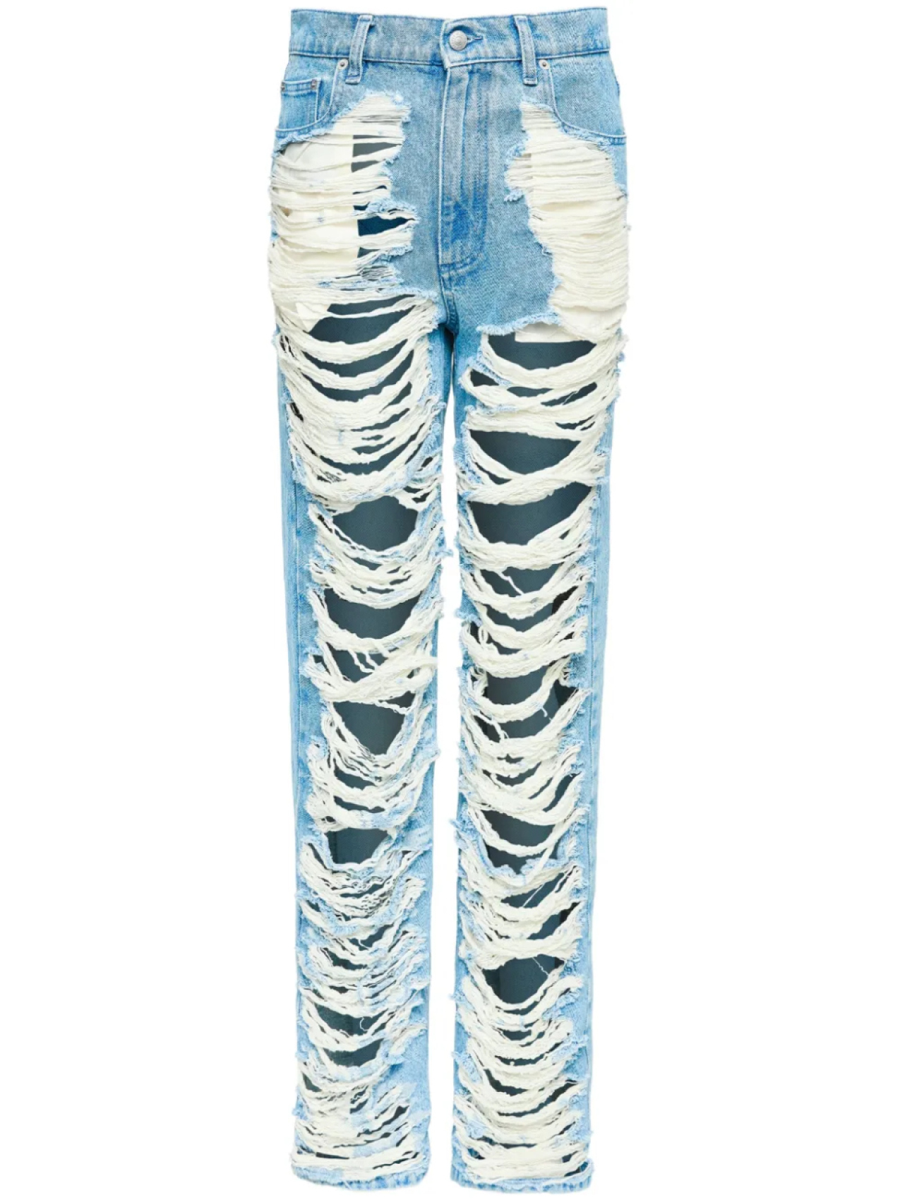 

Джинсы с прорезями MM6 Maison Margiela, синий