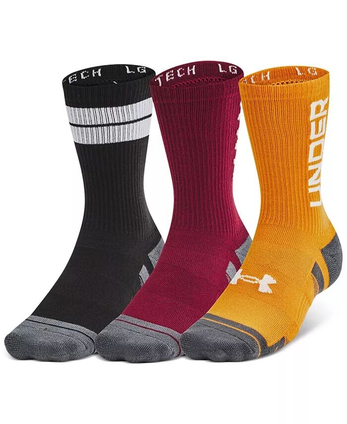 

Носки мужские Performance Tech 3-Pk. Влагоотводящие носки Under Armour, красный