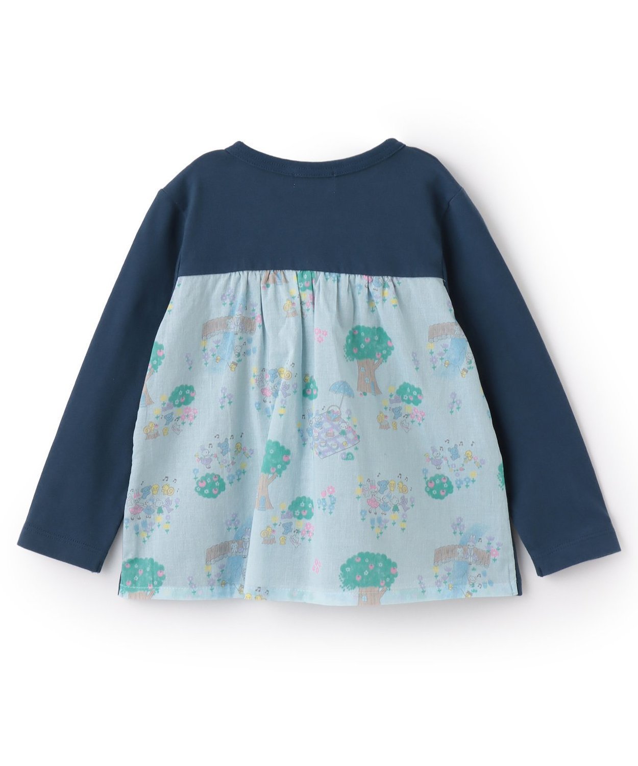 Футболка с длинными рукавами и аппликацией для пикника KP, Navy blue — фото 2