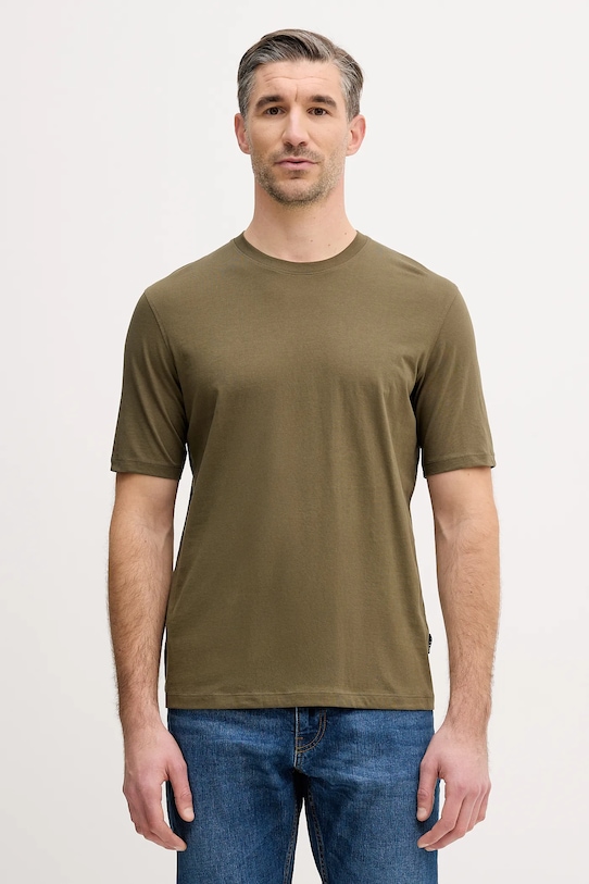 

Хлопковая футболка Sisley, зеленый