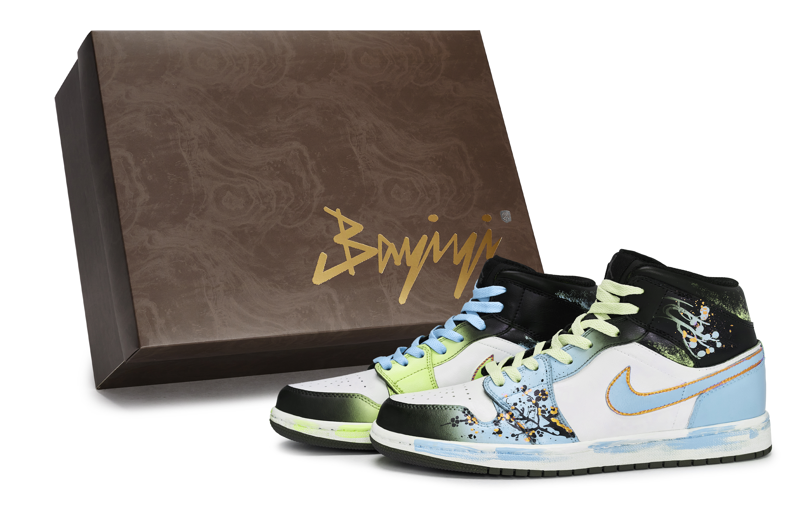 

Air 1 811 Manufacturing, Cold Plum Blossom, специальная коробка, мид-топ винтажные баскетбольные кроссовки Unisex Jordan, черный белый синий зеленый