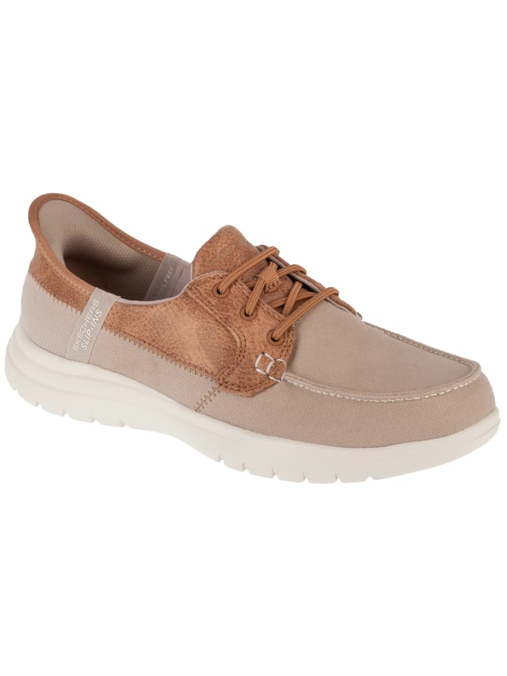 Элегантные туфли на шнуровке Skechers, бежевый
