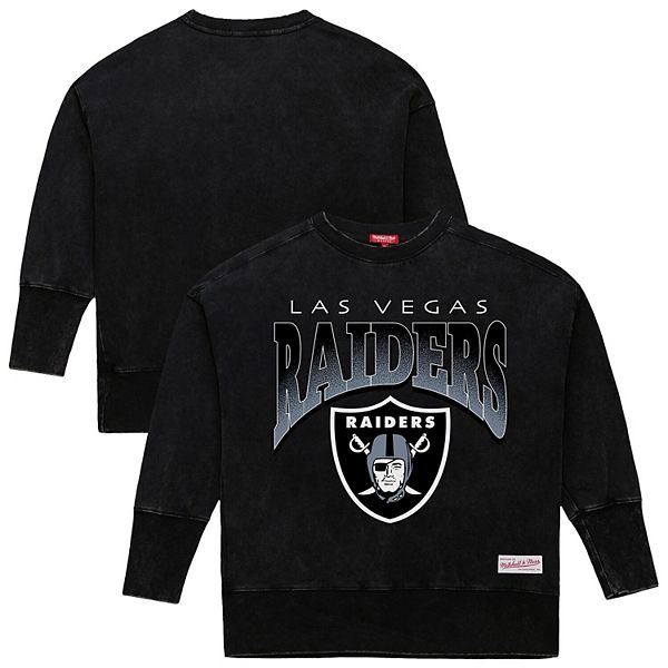 

Женский черный свитшот Las Vegas Raiders Delineate Mineral Wash Mitchell & Ness