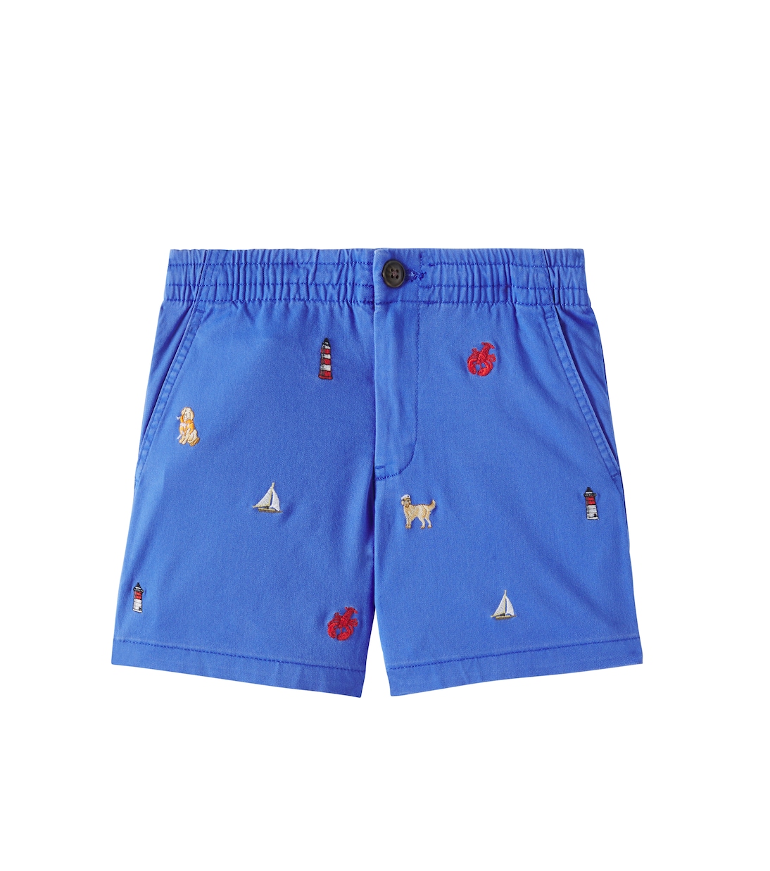 

Вышитые хлопковые шорты Polo Ralph Lauren Kids, Maidstone Blue