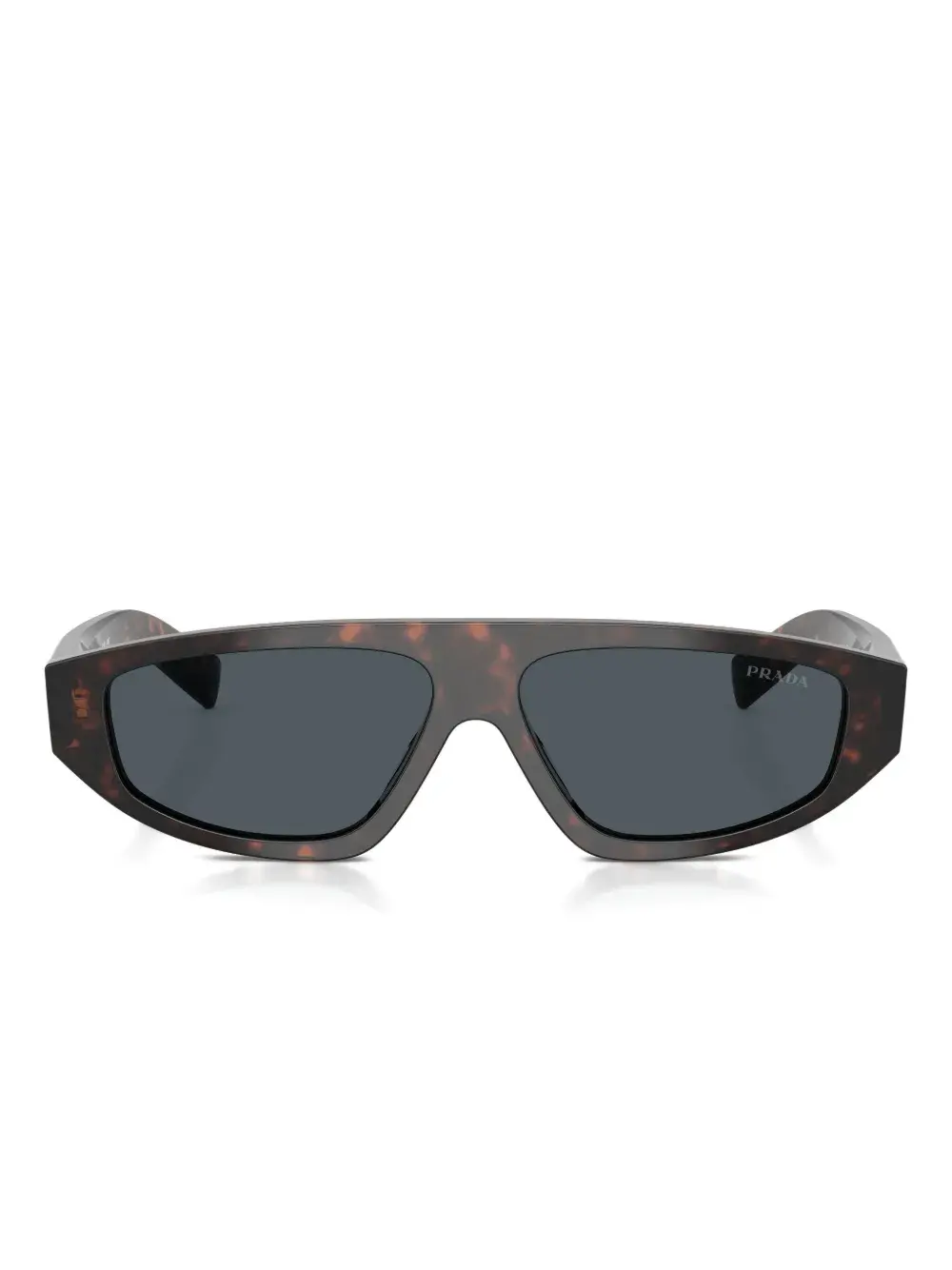 

Солнцезащитные очки с геометрической оправой Prada, коричневый