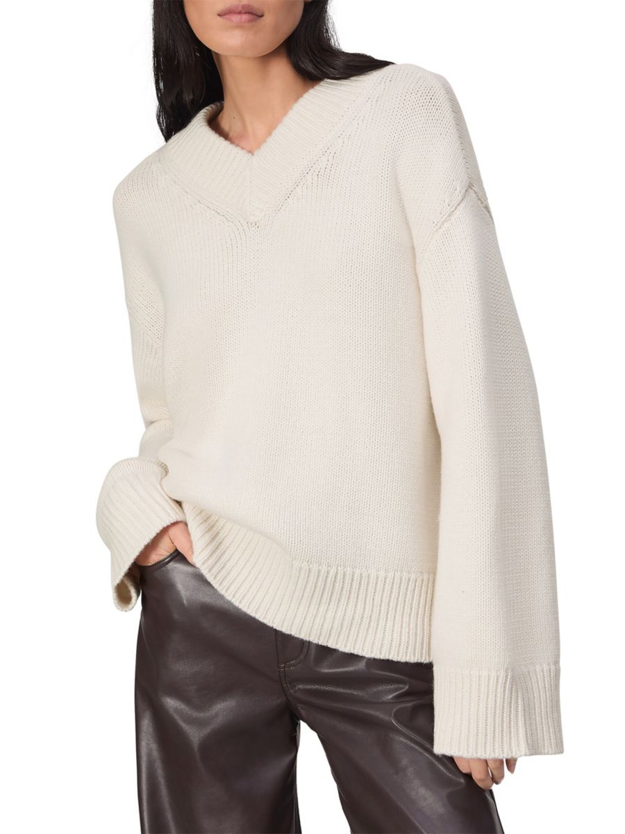 

Свитер Danica из шерсти и кашемира rag & bone, слоновая кость