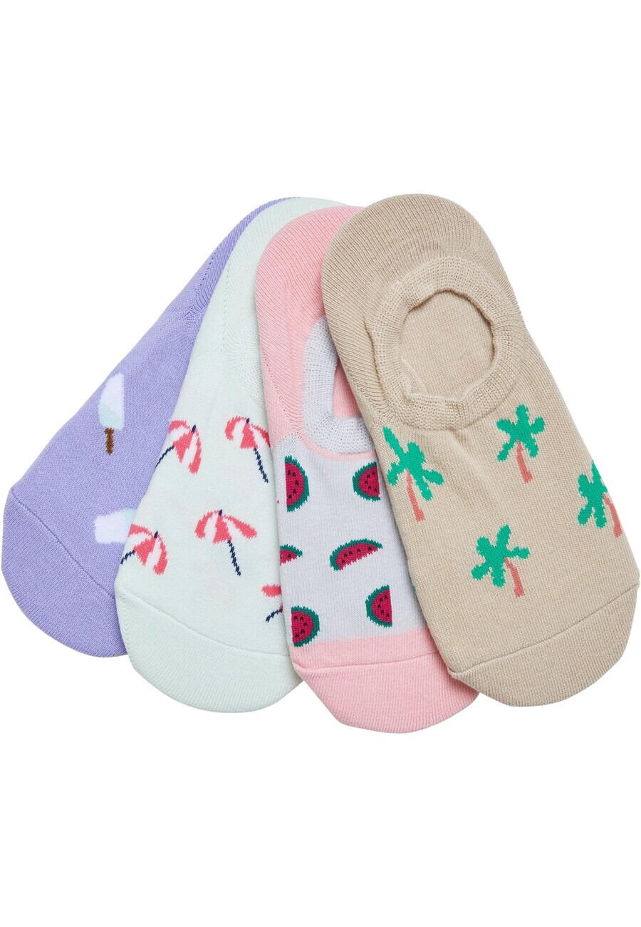 

Носки Urban Classics Ankle Socks, бежевый/фиолетовый/розовый