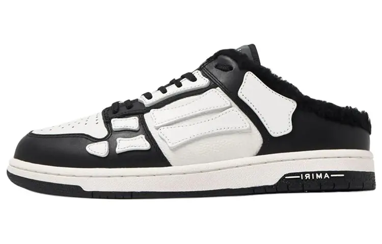 

Кроссовки Amiri Skel Leather Sneakers, черный / белый