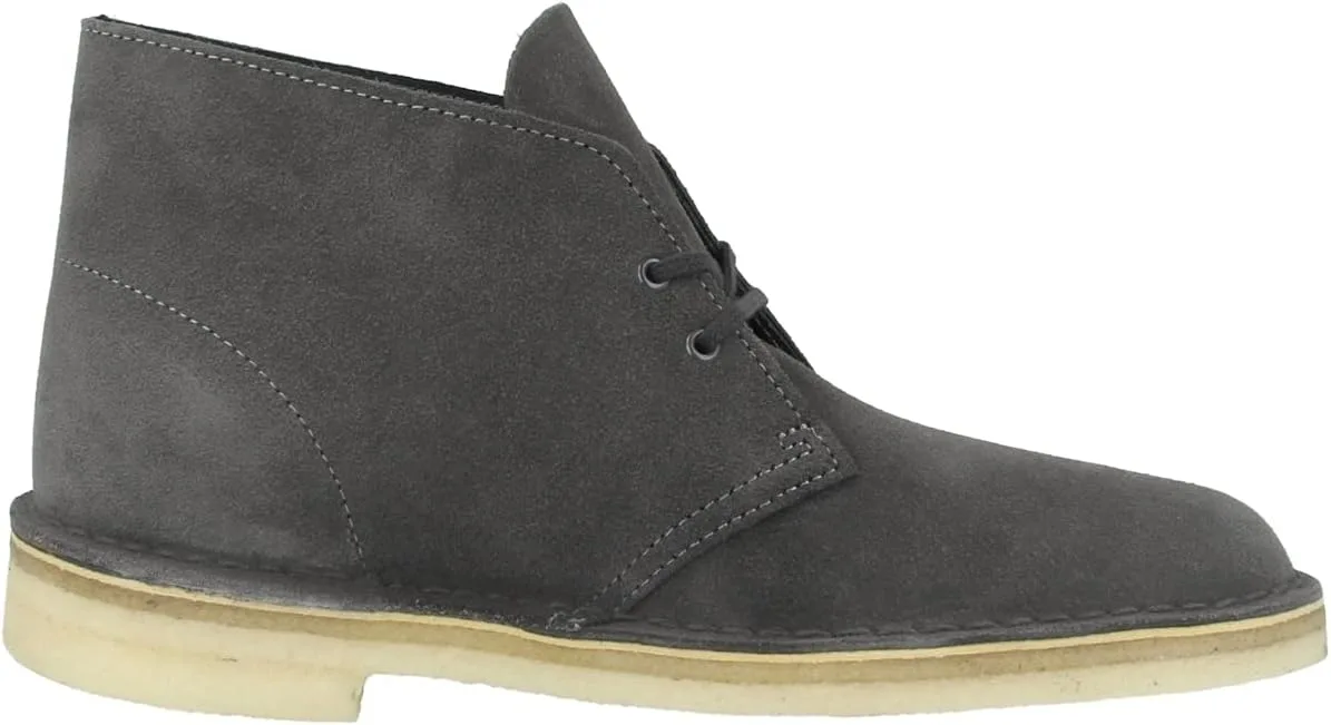 Ботинки Clarks Originals Desert Boot, мужские ботинки Desert Boots, ботинки на невысоком каблуке и ботинки, серые (замша wolf) — фото 3