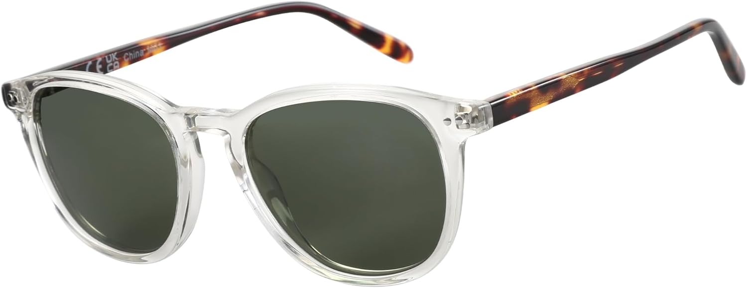 

Женские круглые поляризованные солнцезащитные очки ZENOTTIC: защита UV400, классический ретро-стиль, идеально подходят для вождения, рыбалки, гольфа и в качестве модной одежды, Green