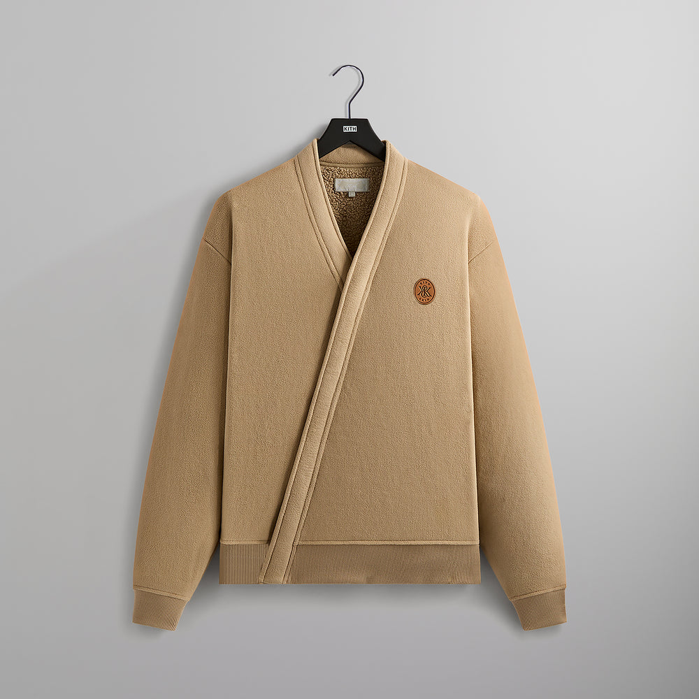 

Кардиган Kith Bonded Sherpa Strauss Cross Front Cardigan, цвет Canvas