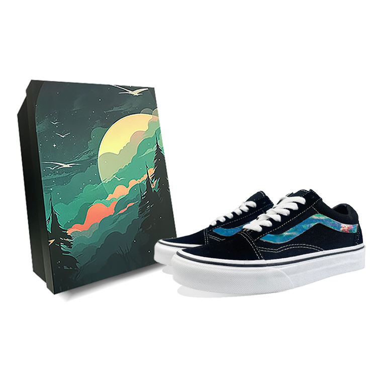 

Кроссовки Vans Old Skool Skateboarding Shoes Unisex Low-top Blue/white, черный