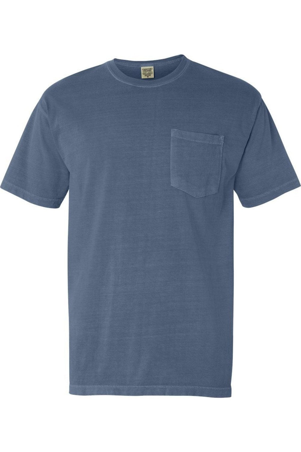 

Футболка Comfort Colors Garment-Dyed Heavyweight Pocket, цвет blue jean