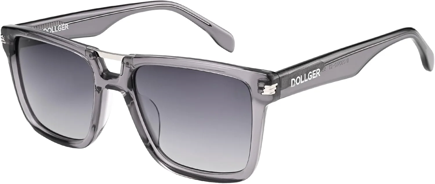 

Солнцезащитные очки Dollger Square Aviator для мужчин и женщин, модные солнцезащитные очки с защитой UV400, подходят для вождения, рыбалки и походов, Grey