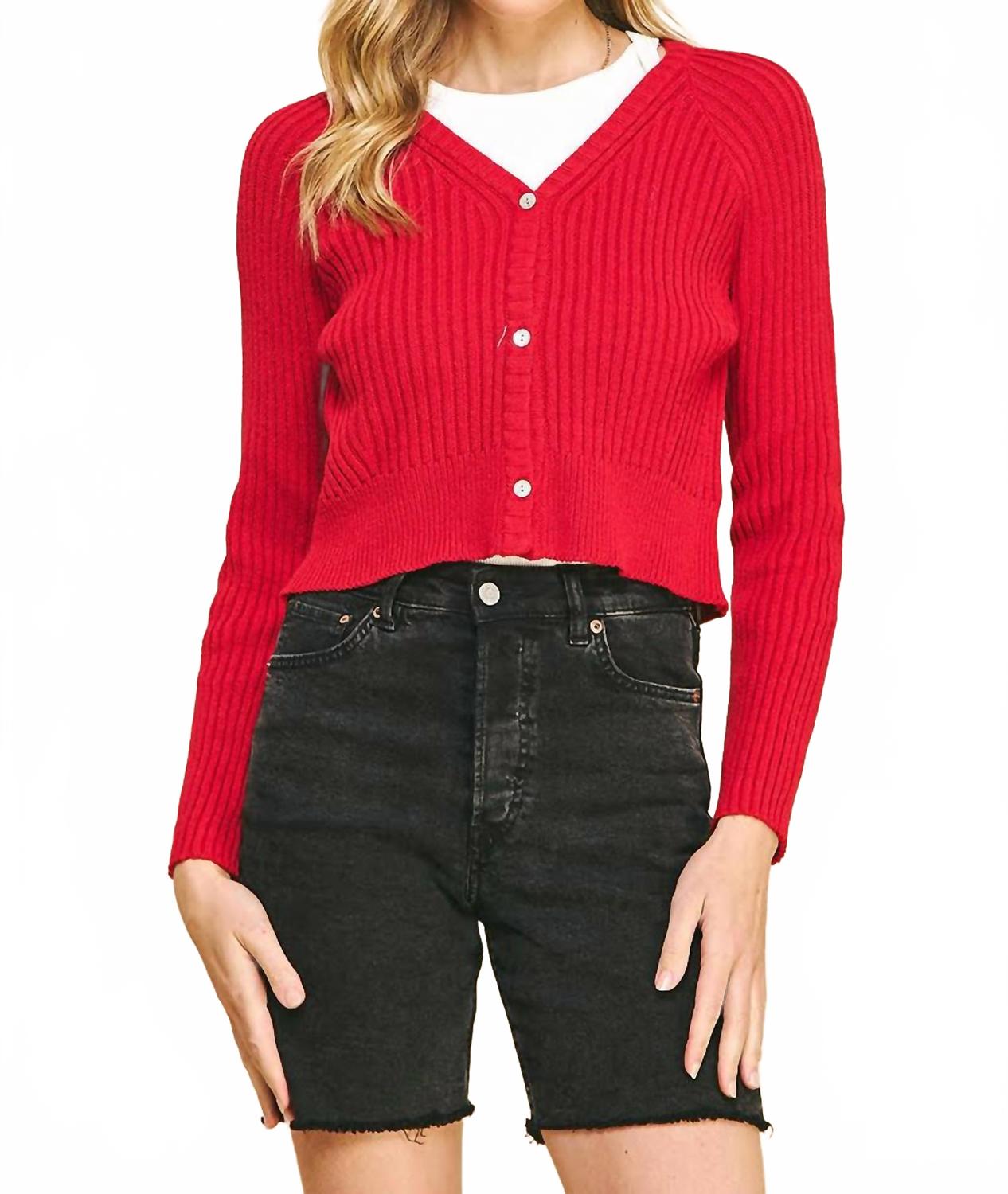 

Кардиган Starla в мягком прохладном красном PINCH