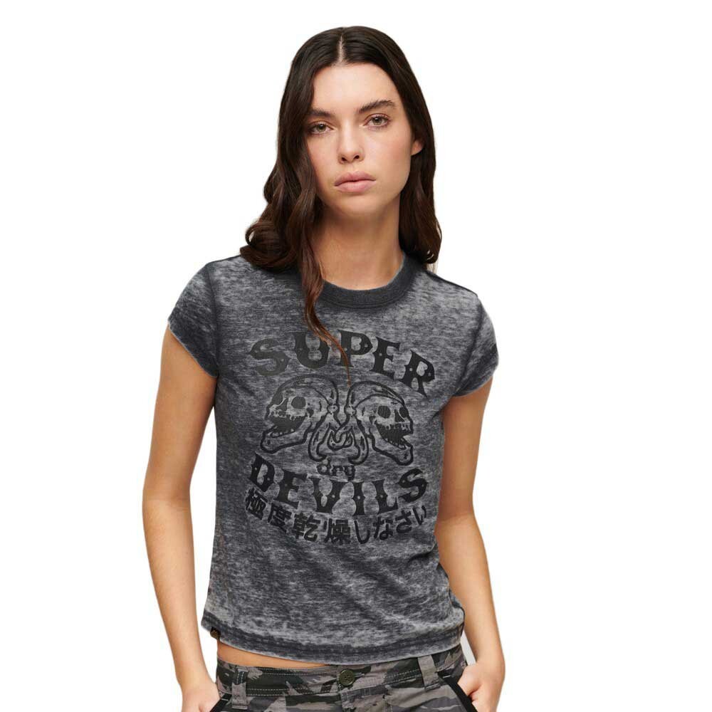

Футболка с коротким рукавом Superdry Retro Rocker, серый