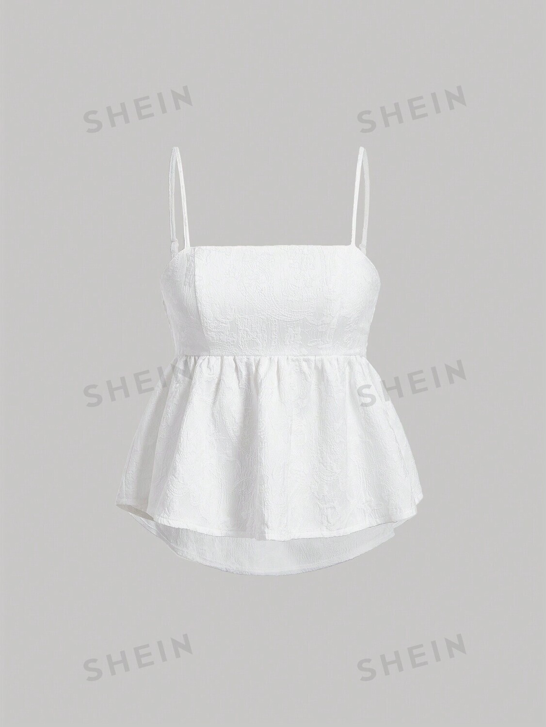 

Майка женская винтажная Shein Mod Babydoll в розовую клетку, белый