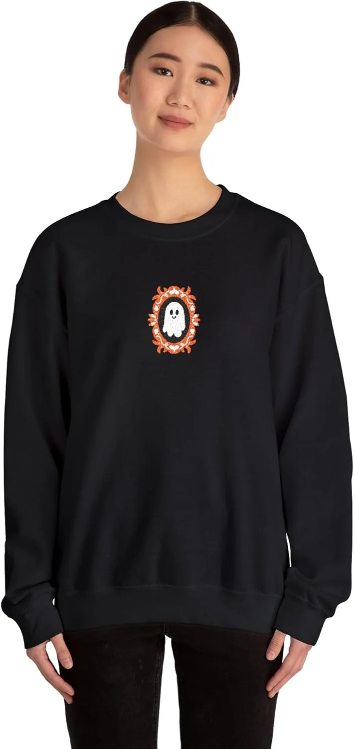 Толстовка Unisex Heavy Blend с принтом Adorable Ghost — фото 4
