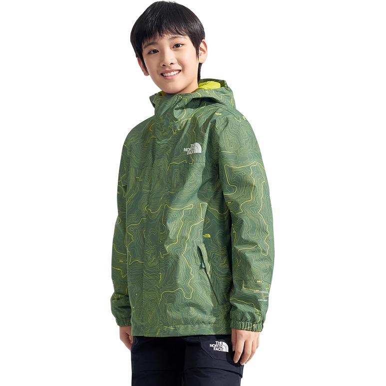 THE NORTH FACE Ветровка AntoraDryvent Lushengs Green с принтом для детей 3-7 лет — фото 3