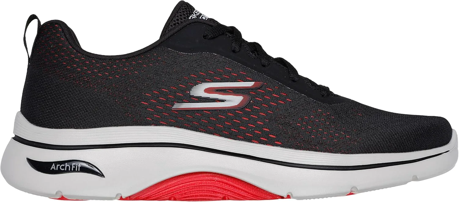 Мужские кроссовки Skechers Go Walk Arch Fit 2.0, черный/красный — фото 3