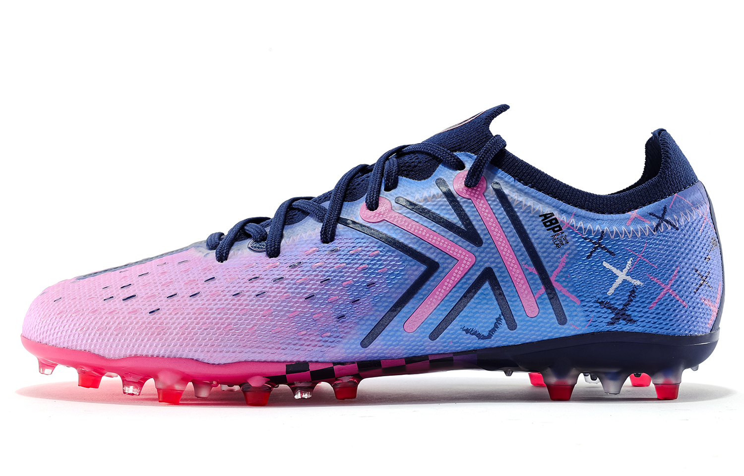 KELME Футбольные бутсы Ji Di 5.0 MG Multi Ground Cushioning Support унисекс, темно-синие, неоново-розовые