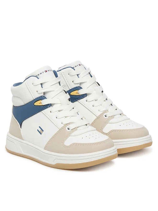 Tommy Hilfiger Высокие кроссовки на шнуровке T3X9-34364-1269 M белые — фото 2