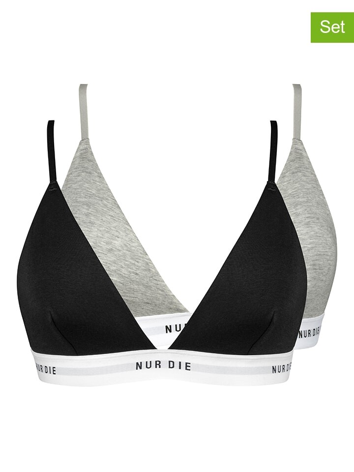 

Бюстгальтер без косточек Nur Die, цвет schwarz/grau