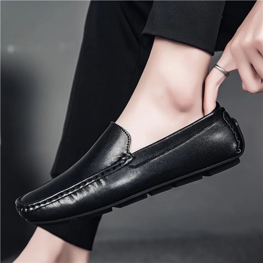 Мужские лоферы дышащие Flat Heel, белый DHFIRUFSHLO — фото 3
