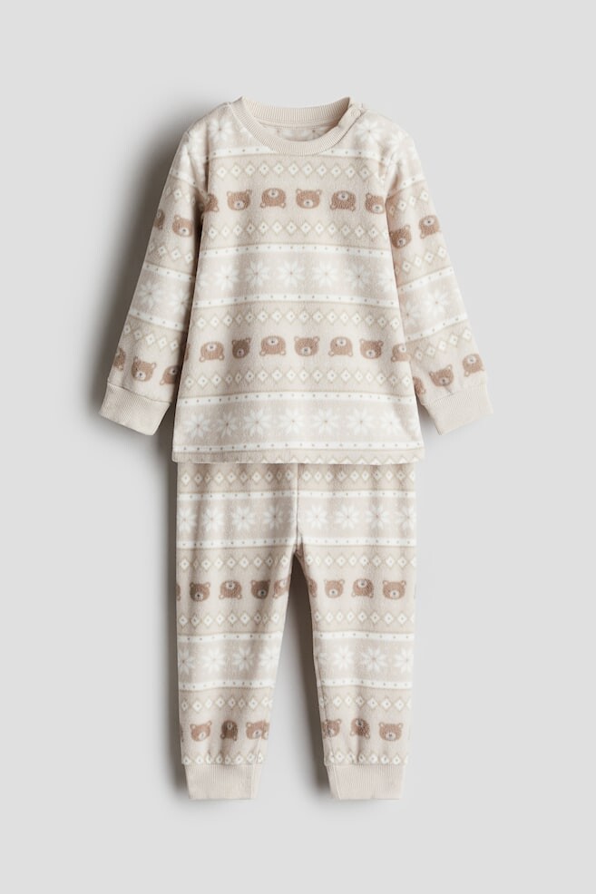 

Флисовая пижама H&M, бежевый