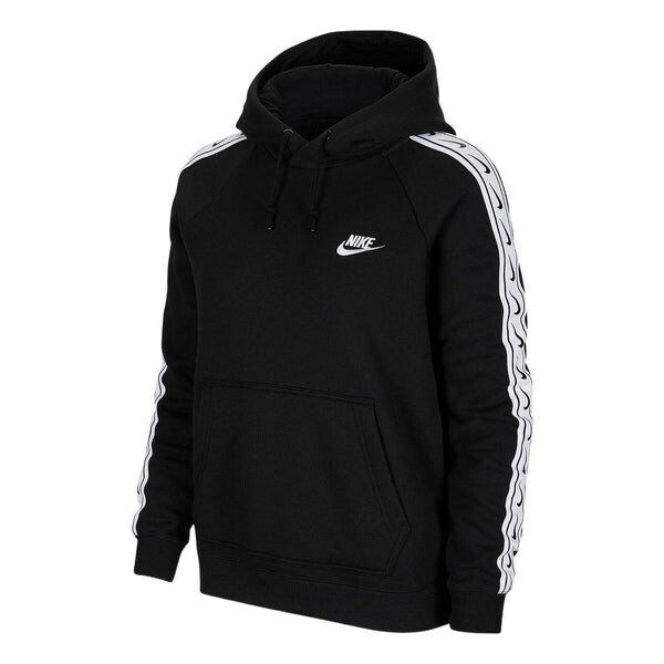 

Толстовка (WMNS) Nike Club Woven Allover Print Hoodie 'Black', черный