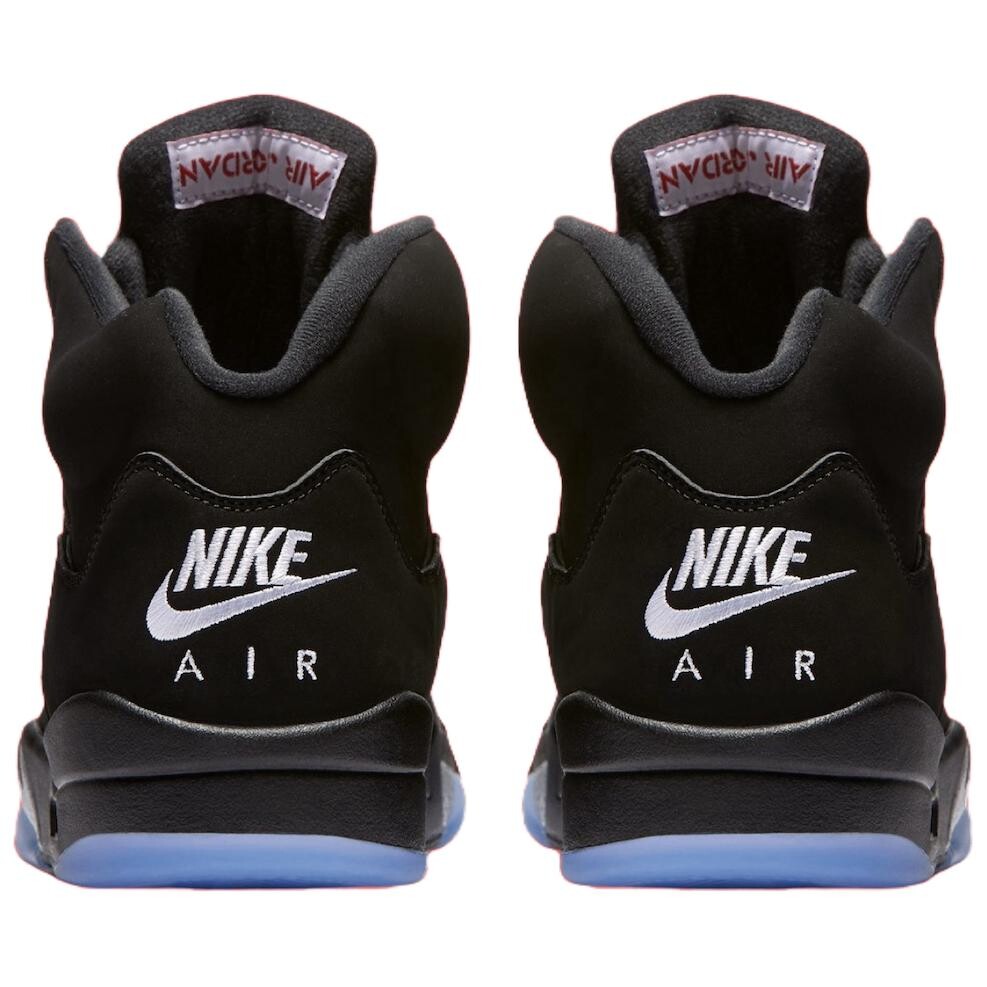 Кроссовки Air Jordan 5 Vintage Basketball Shoes Men High-top Black, черный — фото 3