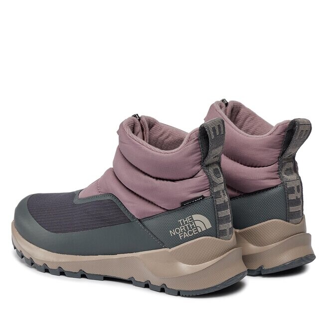 Женские ботинки The North Face WThermoball Progressive комбинированные на молнии, серо-розовый — фото 3