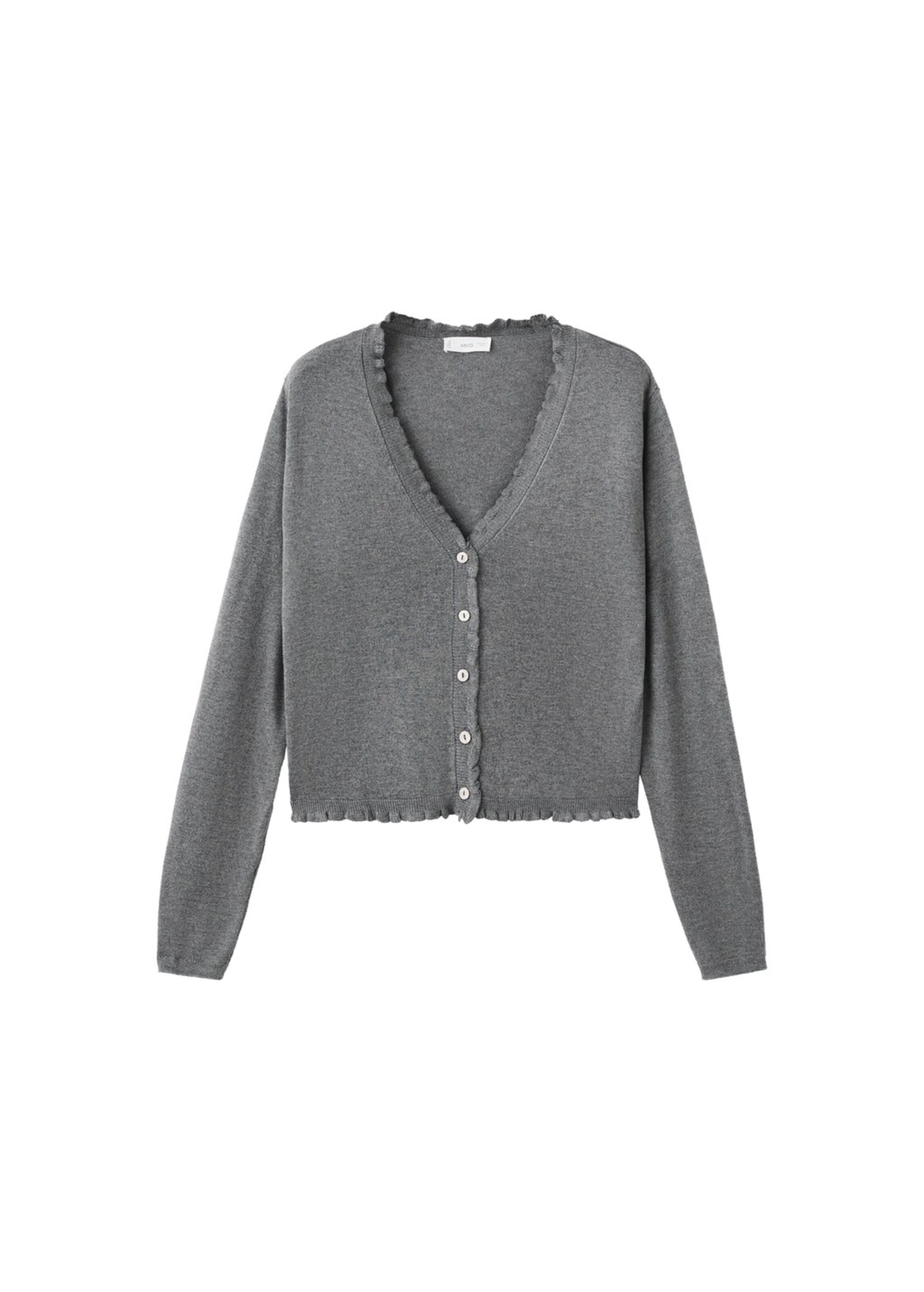 

MANGO TEEN Вязаный кардиган 'Super' в крапчатом сером цвете