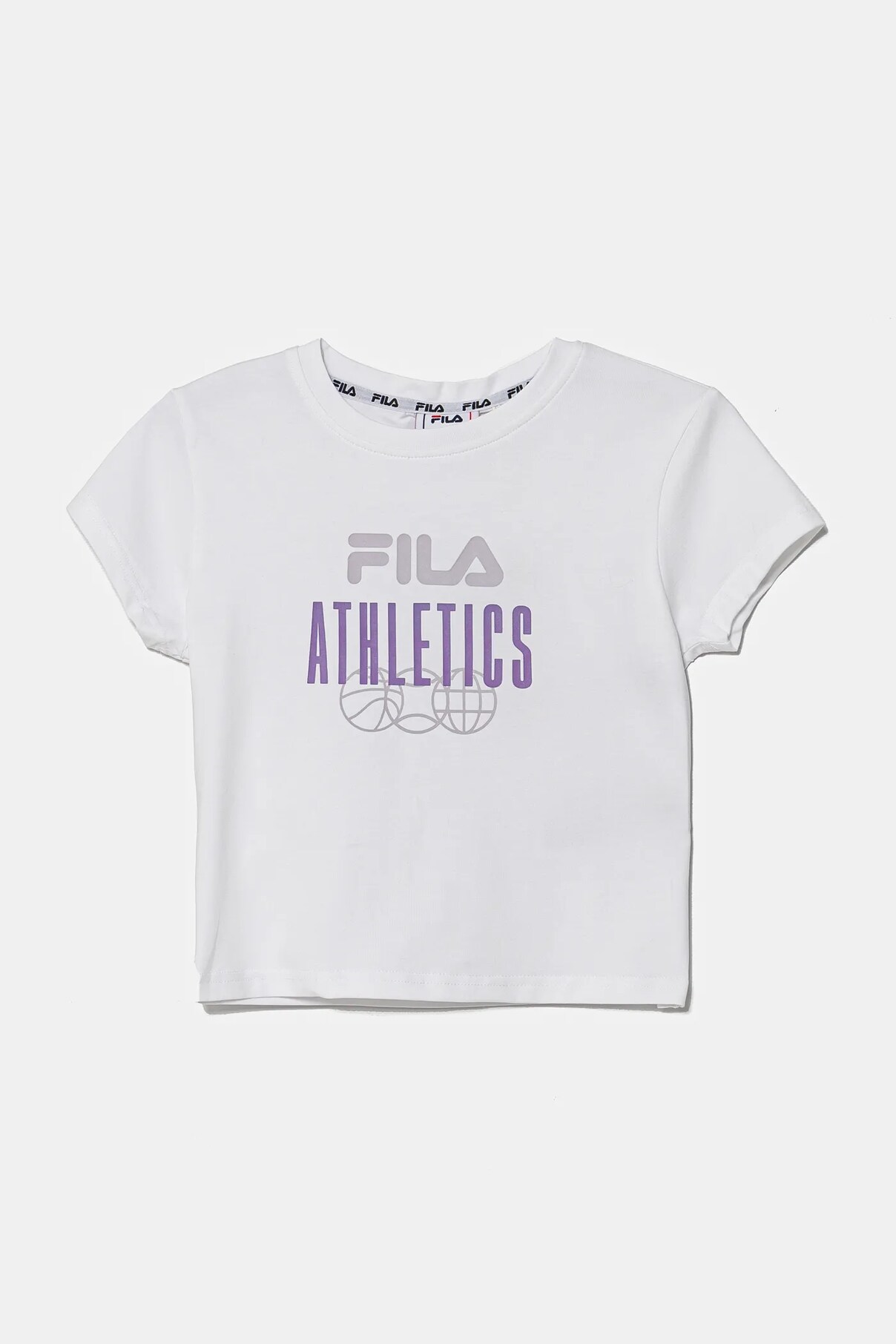 Футболка детская из хлопка ISNY Fila, белый — фото 2
