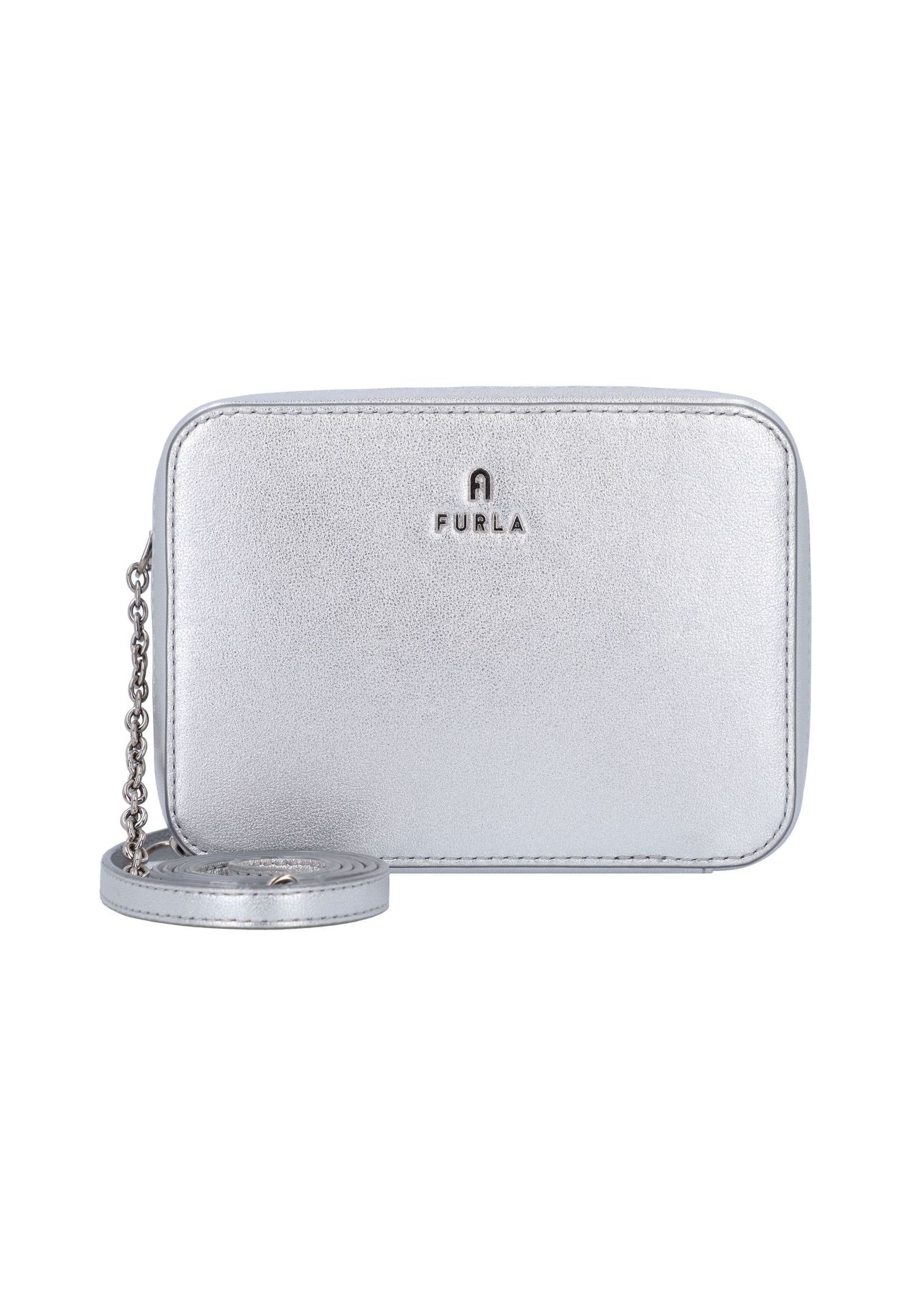 

Кожаная сумка через плечо Camelia Mini Bag 15 см FURLA, цвет Color Silver