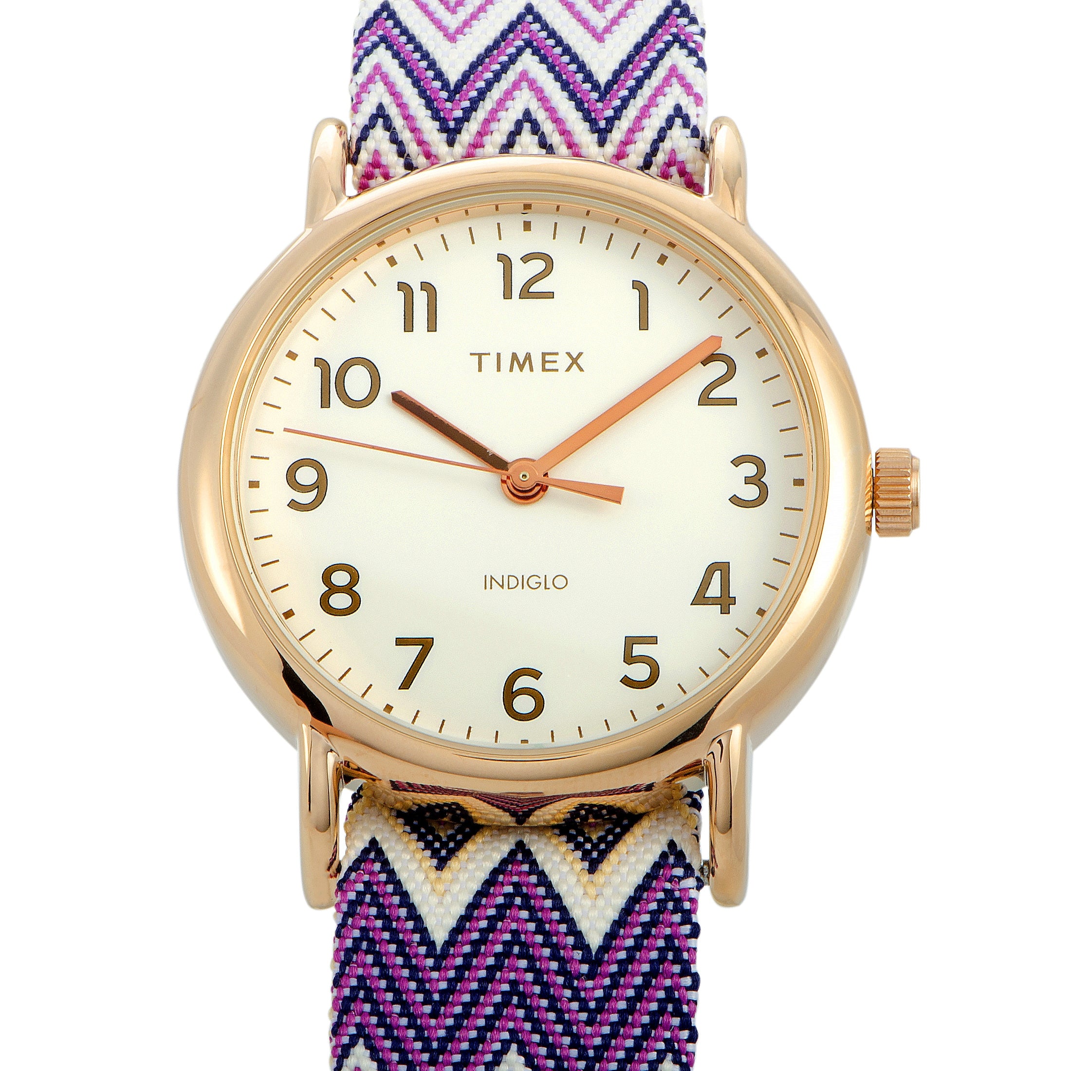 

Часы Timex Weekender Chevron 38 мм золотистого цвета TW2R59000, цвет multi