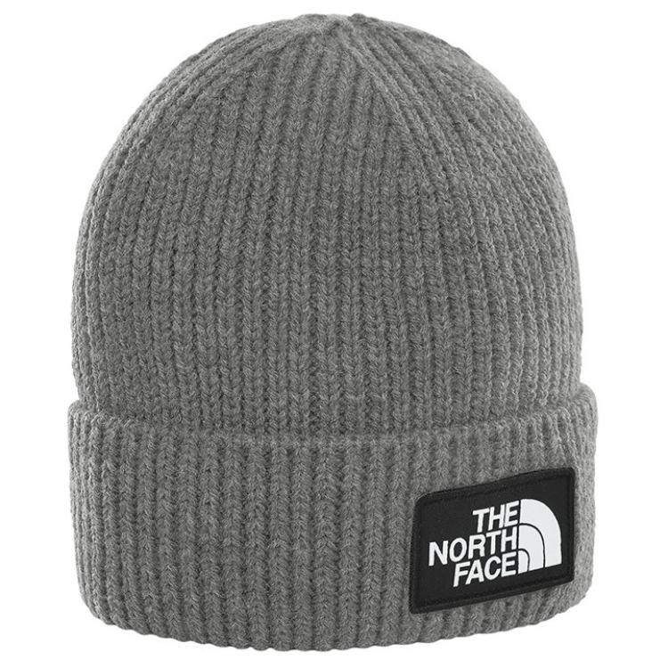 

Шапка-бини с нашивкой логотипа The North Face, серый