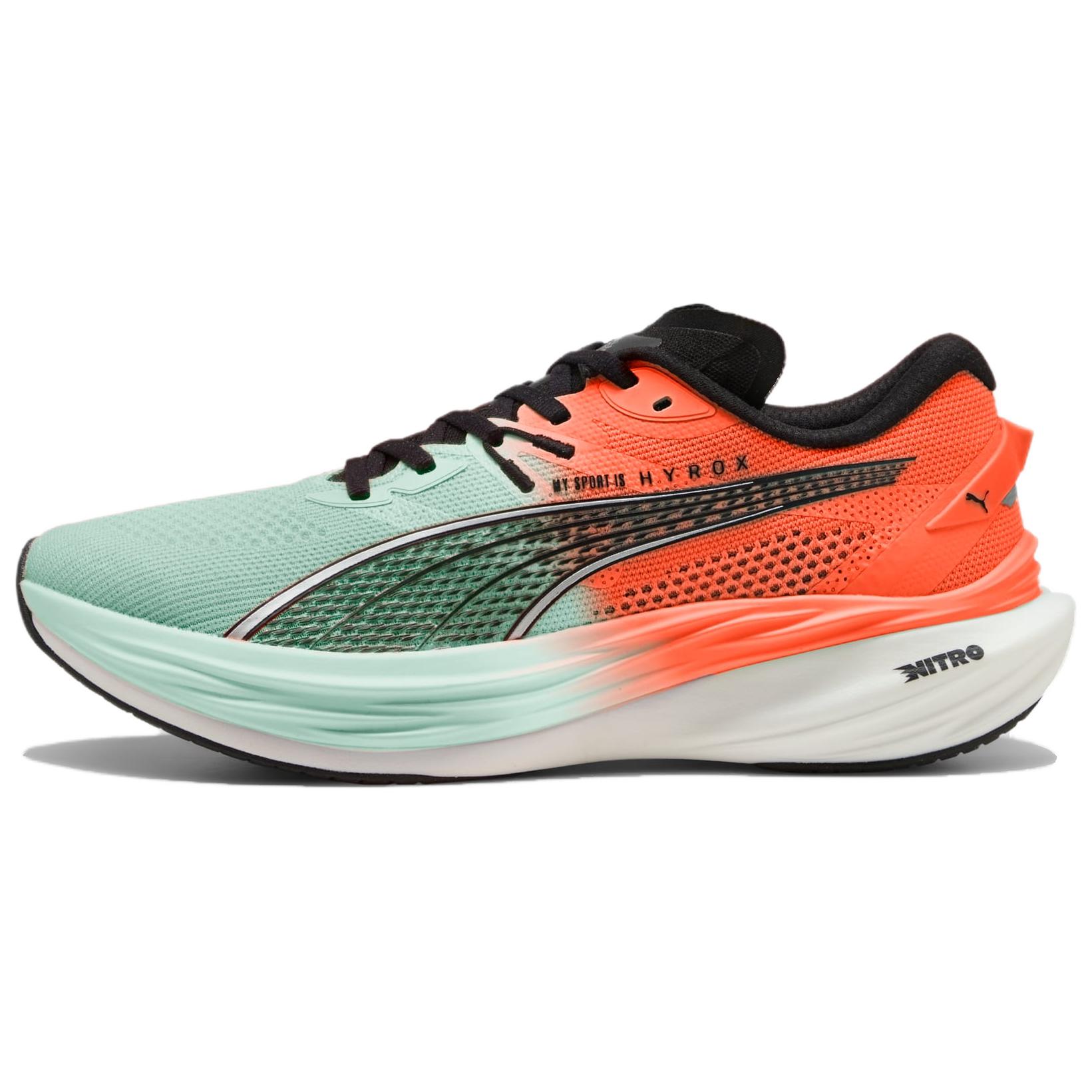 

PUMA Кроссовки для бега HYROX x Deviate NITRO 3 с низким верхом, устойчивые к истиранию, мужские, красные, зеленые