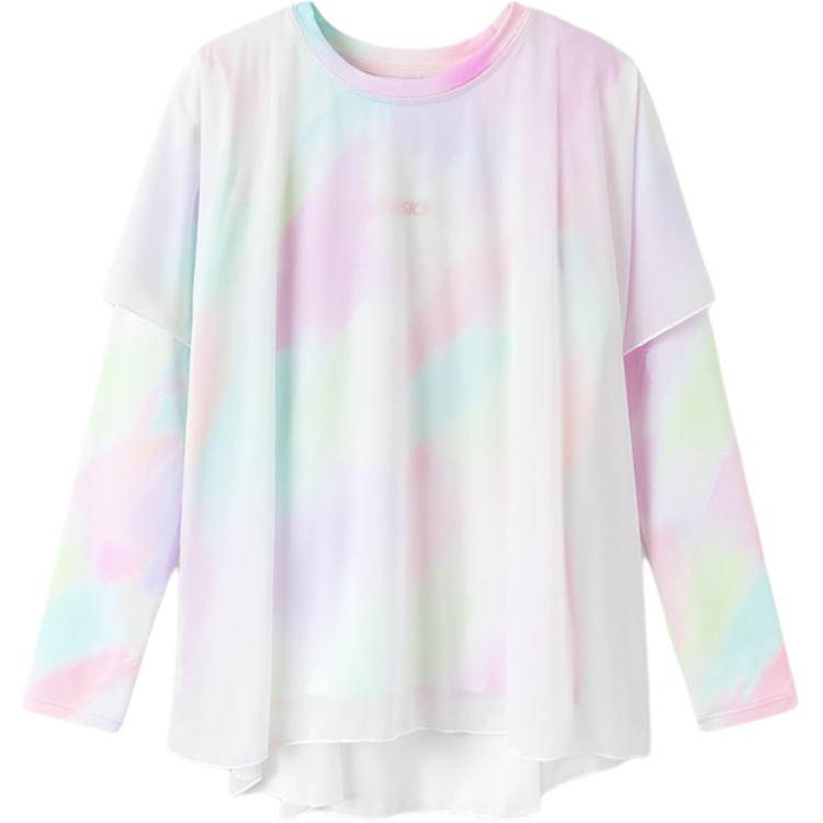 

Футболка для спортивных достижений SS25 6004 для подростков ASICS, розовый/фиолетовый